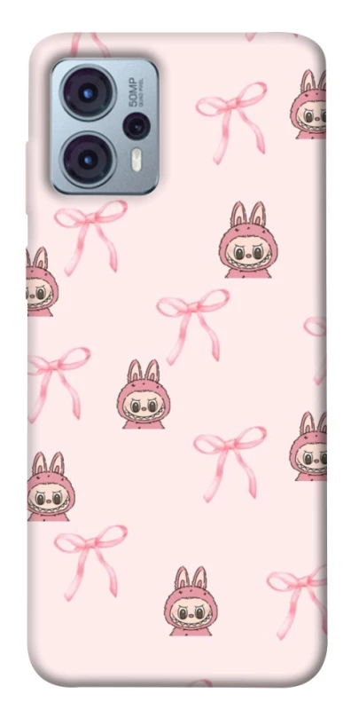 Чехол на Motorola Moto G23 Pink bows and Labubus фото 1 из 1