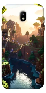 Чехол на Samsung J730 Galaxy J7 (2017) Minecraft sunset фото 1 из 1