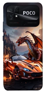 Чохол на Xiaomi Poco C40 Сar and dragon фото 1 з 1