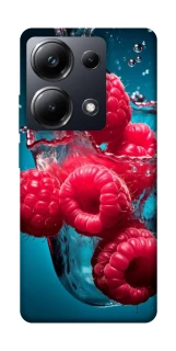 Чехол на Xiaomi Poco M6 Pro 4G Малинка в воде фото 1 из 1