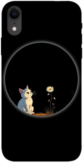 Чехол на Apple iPhone XR (6.1") Cat and flower фото 1 из 1