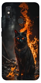 Чехол на Xiaomi Mi 8 Огненный кот фото 1 из 1