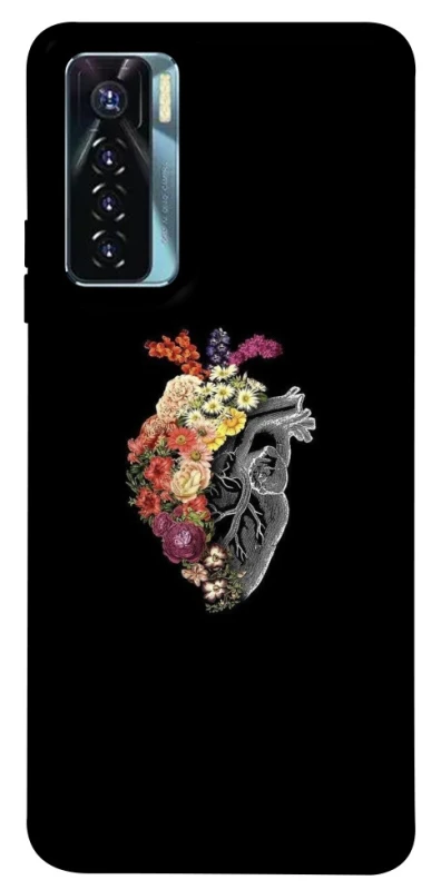 Чехол на TECNO Camon 17 Pro Heart with flowers фото 1 из 1