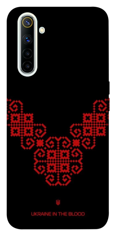 Чохол на Realme 6 Чорно-червона вишиванка фото 1 з 1