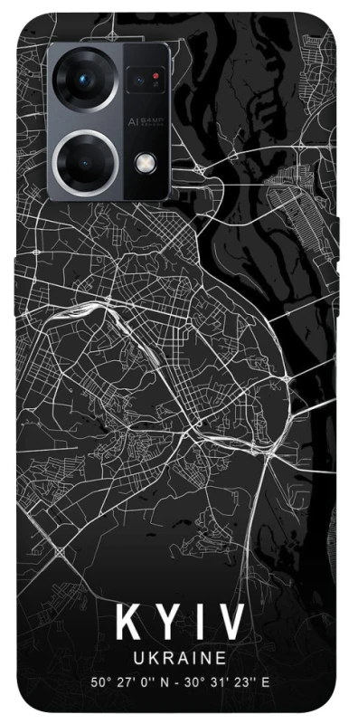 Чехол на Oppo Reno 7 4G Kyiv map фото 1 из 1