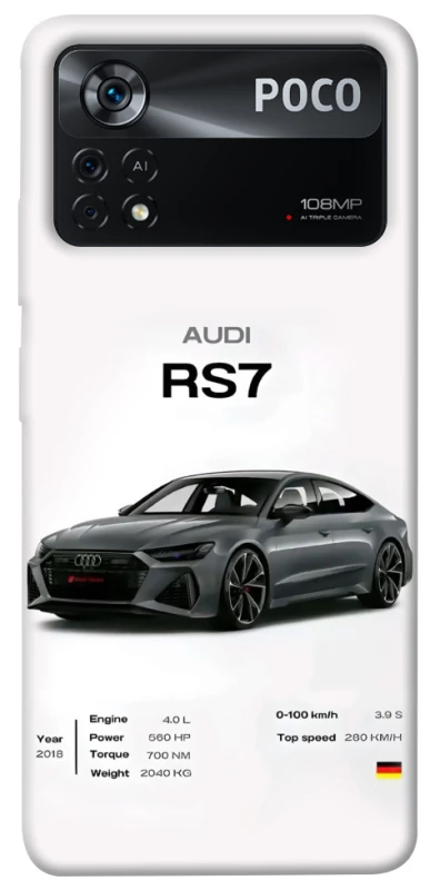 Чехол на Xiaomi Poco X4 Pro 5G Audi RS7 фото 1 из 1