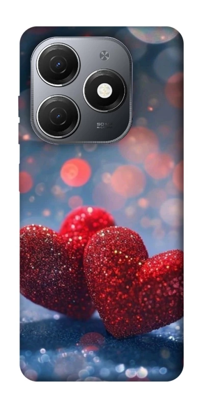 Чехол на TECNO Spark 20 Red hearts фото 1 из 1