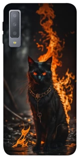 Чохол на Samsung A750 Galaxy A7 (2018) Вогняний кіт фото 1 з 1