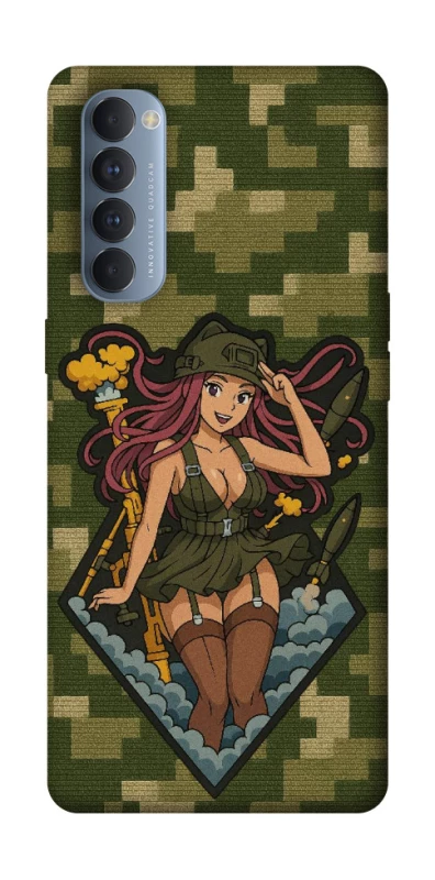 Чохол на Oppo Reno 4 Pro Military Waifu фото 1 з 1