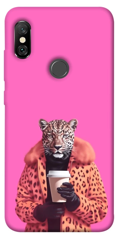 Чохол на Xiaomi Redmi Note 6 Pro Леопард з кавою фото 1 з 1
