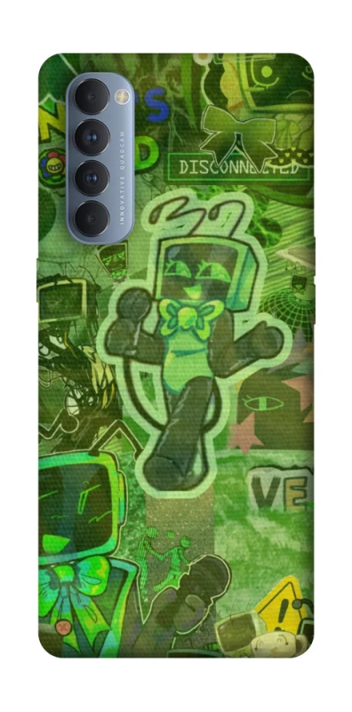 Чехол на Oppo Reno 4 Pro Dandysworld tv green theme фото 1 из 1