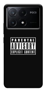 Чохол на Xiaomi Poco X6 Parental Advisory Label фото 1 з 1