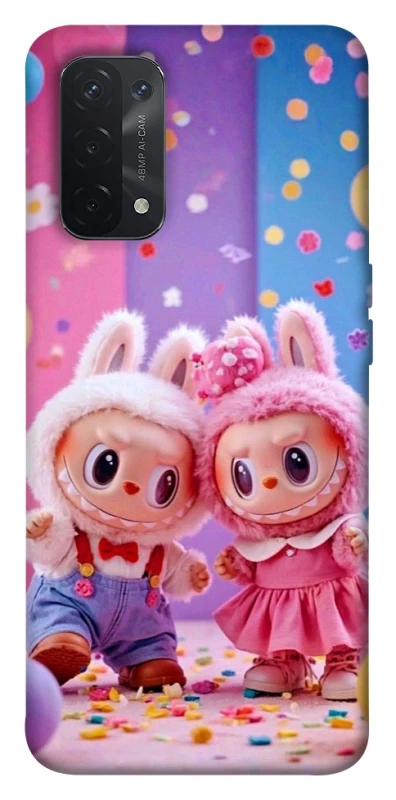 Чохол на Oppo A54 5G / A74 5G Labubu twins ver.3 фото 1 з 1