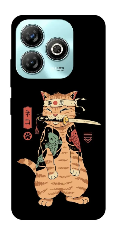 Чехол на ZTE Blade A75 4G Кот-самурай фото 1 из 1