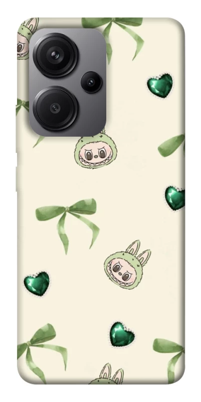 Чехол на Xiaomi Redmi Note 13 Pro+ Labubu Green Heart фото 1 из 1