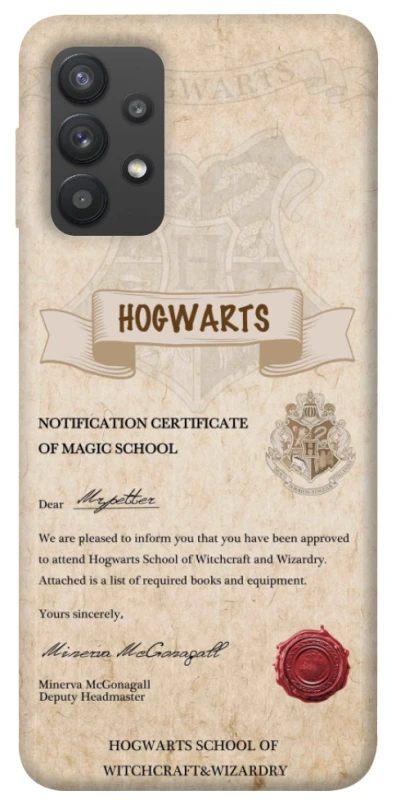 Чехол на Samsung Galaxy A32 (A325F) 4G The Hogwarts acceptance letter фото 1 из 1