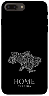 Чохол на Apple iPhone 7 plus / 8 plus Ukraine black map фото 1 з 1