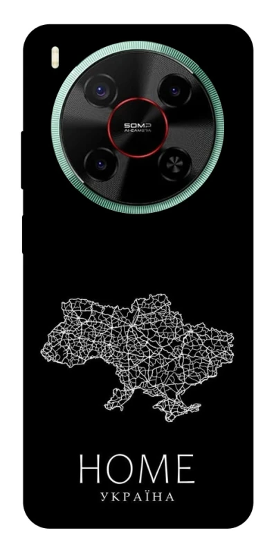 Чохол на ZTE Nubia V70 Max Ukraine black map фото 1 з 1