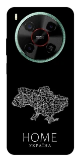 Чохол на ZTE Nubia V70 Max Ukraine black map фото 1 з 1