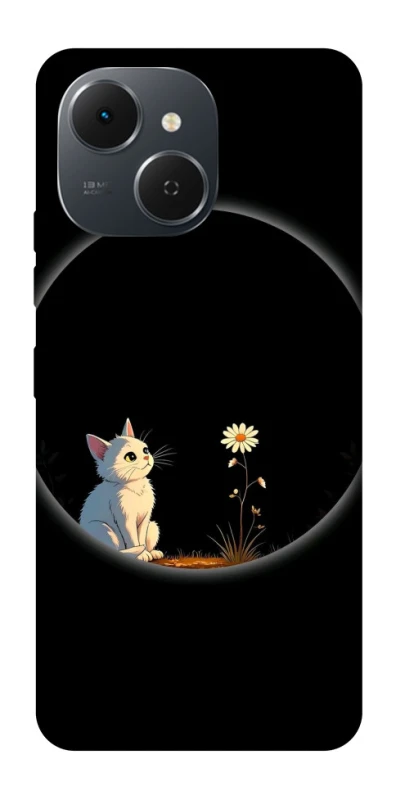 Чохол на TECNO Spark 40C Cat and flower фото 1 з 1