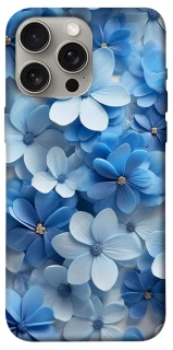 Чехол на Apple iPhone 15 Pro Max (6.7") Синие цветы фото 1 из 1