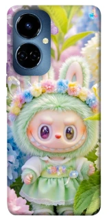 Чехол на TECNO Camon 19 Labubu & Flowers ver.2 фото 1 из 1