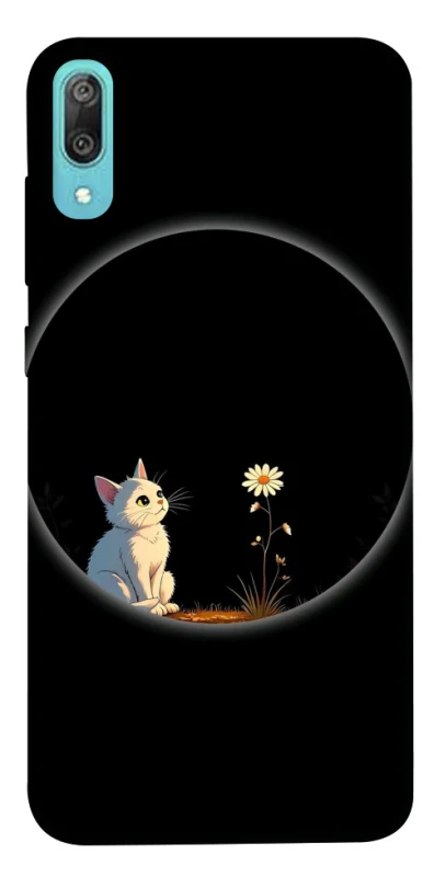 Чохол на Huawei Y6 Pro (2019) Cat and flower фото 1 з 1