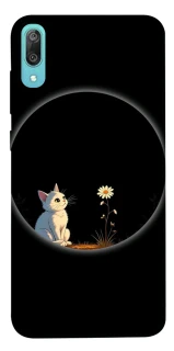 Чехол на Huawei Y6 Pro (2019) Cat and flower фото 1 из 1