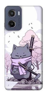 Чохол на Motorola Moto E15 Samurai cat фото 1 з 1