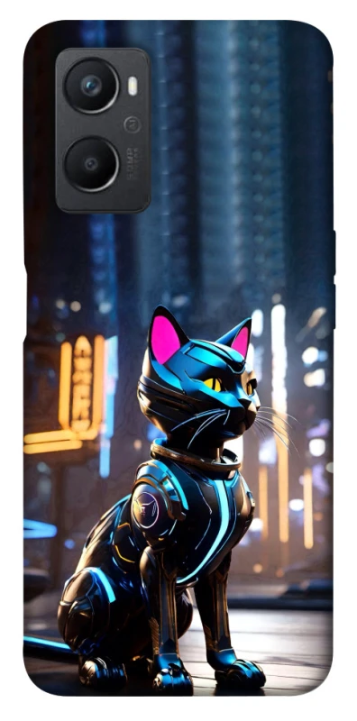 Чехол на Oppo A96 Cyber cat фото 1 из 1