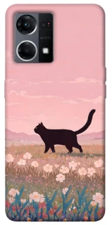 Чехол на Oppo Reno 7 4G cat on a field фото 1 из 1