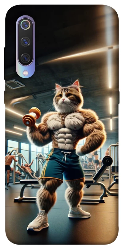 Чехол на Xiaomi Mi 9 Качок кот фото 1 из 1