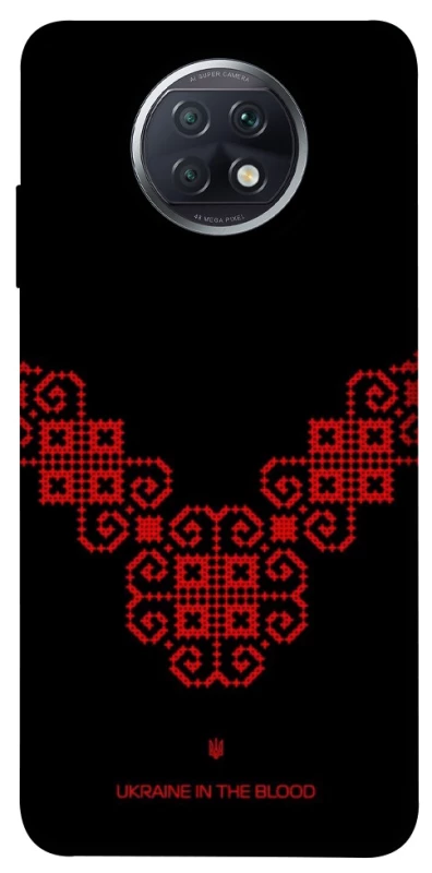 Чохол на Xiaomi Redmi Note 9 5G / Note 9T Чорно-червона вишиванка фото 1 з 1