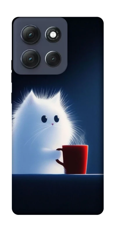 Чохол на Motorola Moto G86 Power Чохол кіт з кавою фото 1 з 1