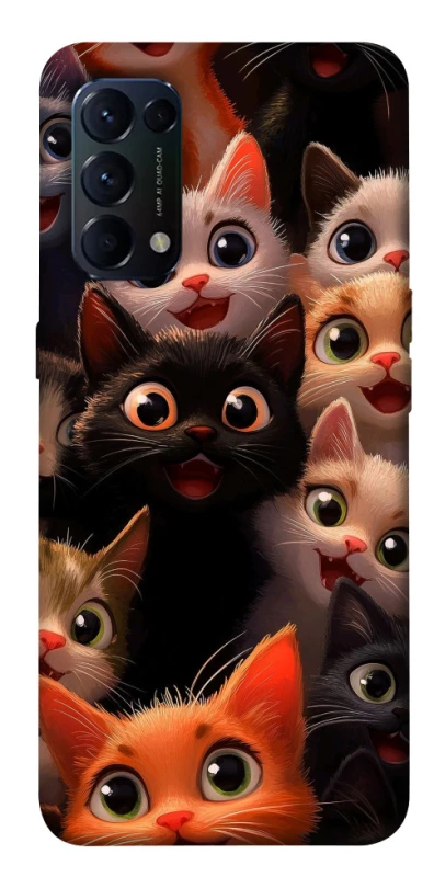 Чохол на Oppo Reno 5 4G happy cats фото 1 з 1