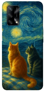 Чохол на Oppo A74 4G Cats under the stars фото 1 з 1