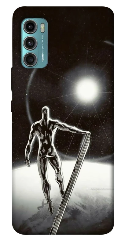 Чехол на Motorola Moto G60 Серебряный сёрфер фото 1 из 1