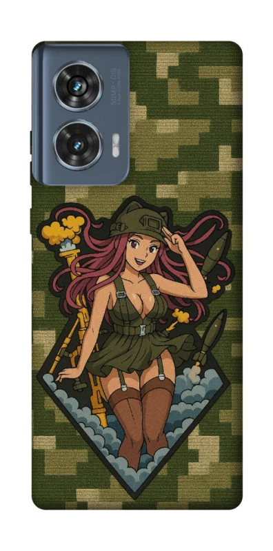Чохол на Motorola Edge 50 Military Waifu фото 1 з 1