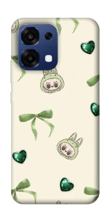 Чохол на Oppo A6 Pro 4G/5G Labubu Green Heart фото 1 з 2