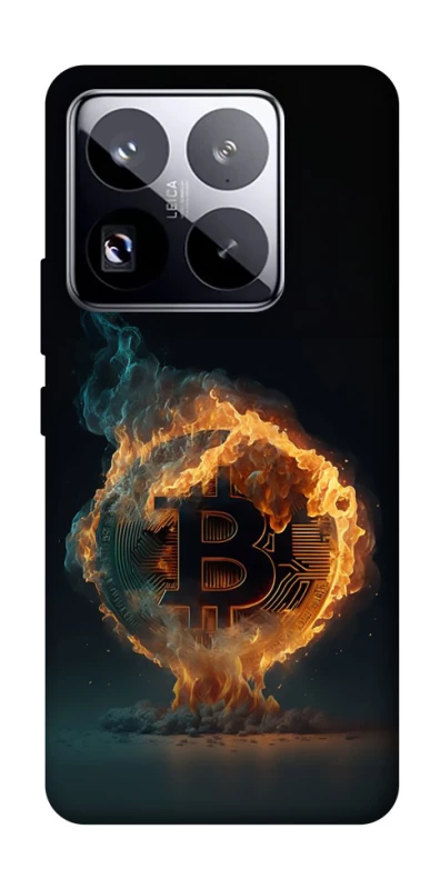 Чохол на Xiaomi 15 Pro Fire Bitcoin фото 1 з 1