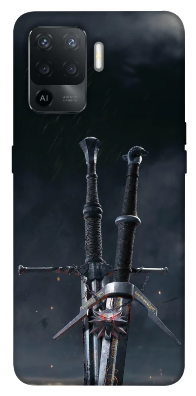 Чехол на Oppo Reno 5 Lite Мечи Ведьмака фото 1 из 1