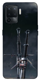 Чехол на Oppo Reno 5 Lite Мечи Ведьмака фото 1 из 1