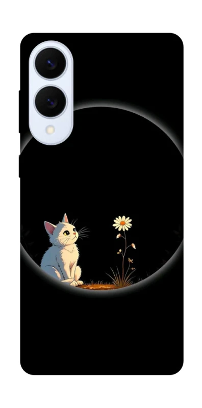 Чохол на Samsung Galaxy S25 Edge Cat and flower фото 1 з 1