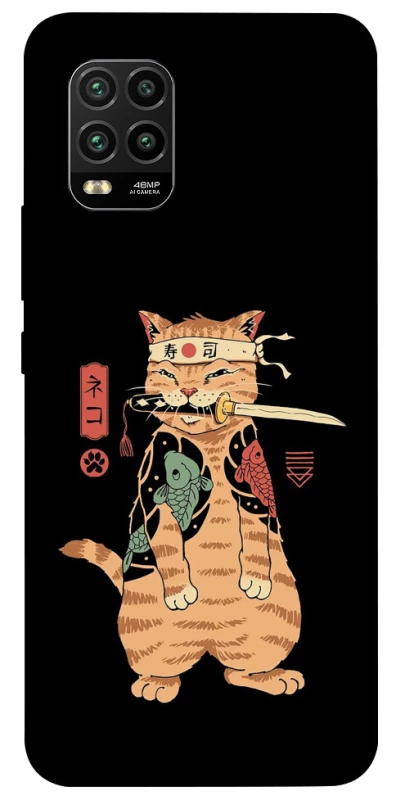 Чохол на Xiaomi Mi 10 Lite Кіт-самурай фото 1 з 1