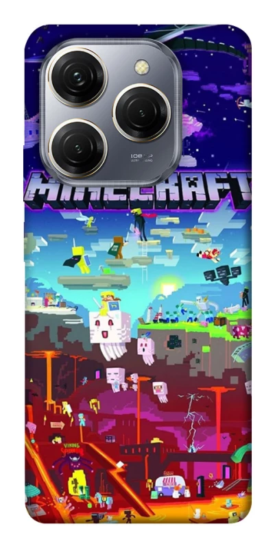 Чехол на TECNO Spark 20 Pro Minecraft world фото 1 из 1