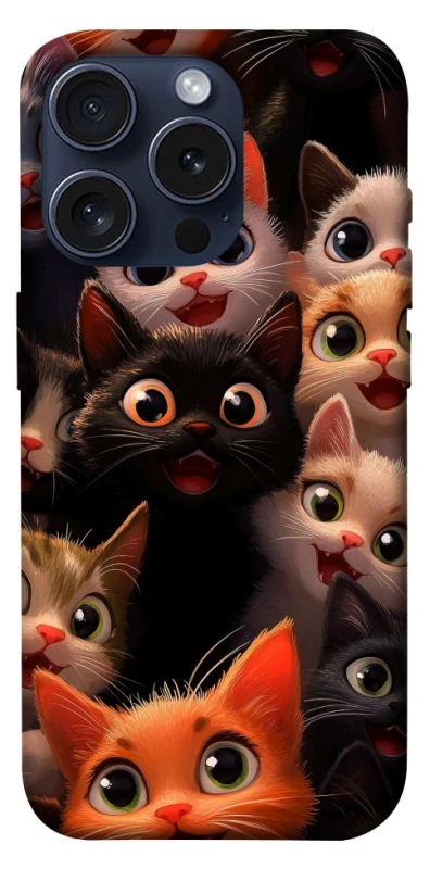 Чохол на Apple iPhone 15 Pro (6.1") happy cats фото 1 з 1