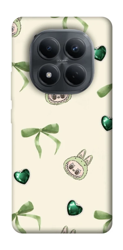 Чехол на Xiaomi Redmi Note 15 Pro 4G Labubu Green Heart фото 1 из 1