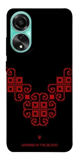 Чехол на Oppo A78 4G Черно-красная вышиванка фото 1 из 1