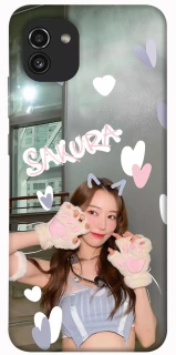 Чехол на Samsung Galaxy A03 Sakura - LE SSERAFIM фото 1 из 1