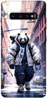 Чехол на Samsung Galaxy S10+ Панда курьер фото 1 из 1